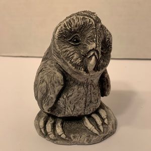 Bekka 5” Owl Sculpture made with ashes from Mt. Saint Helen's.